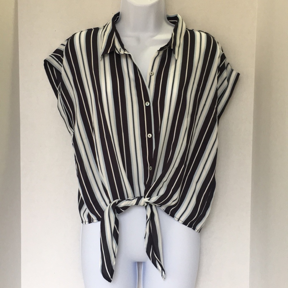 Forever 21 striped Large shirt